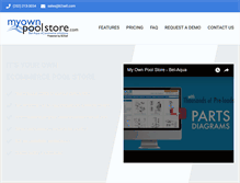 Tablet Screenshot of myownpoolstore.com